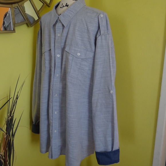 PD&C Other - PD&C Navy White Button Down Shirt